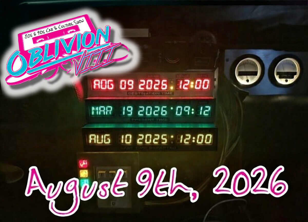 Back to the Future stye time circuit displays upcoming date as August 10 2025, with current date set to March 12 2025 and previous date set to August 11 2025